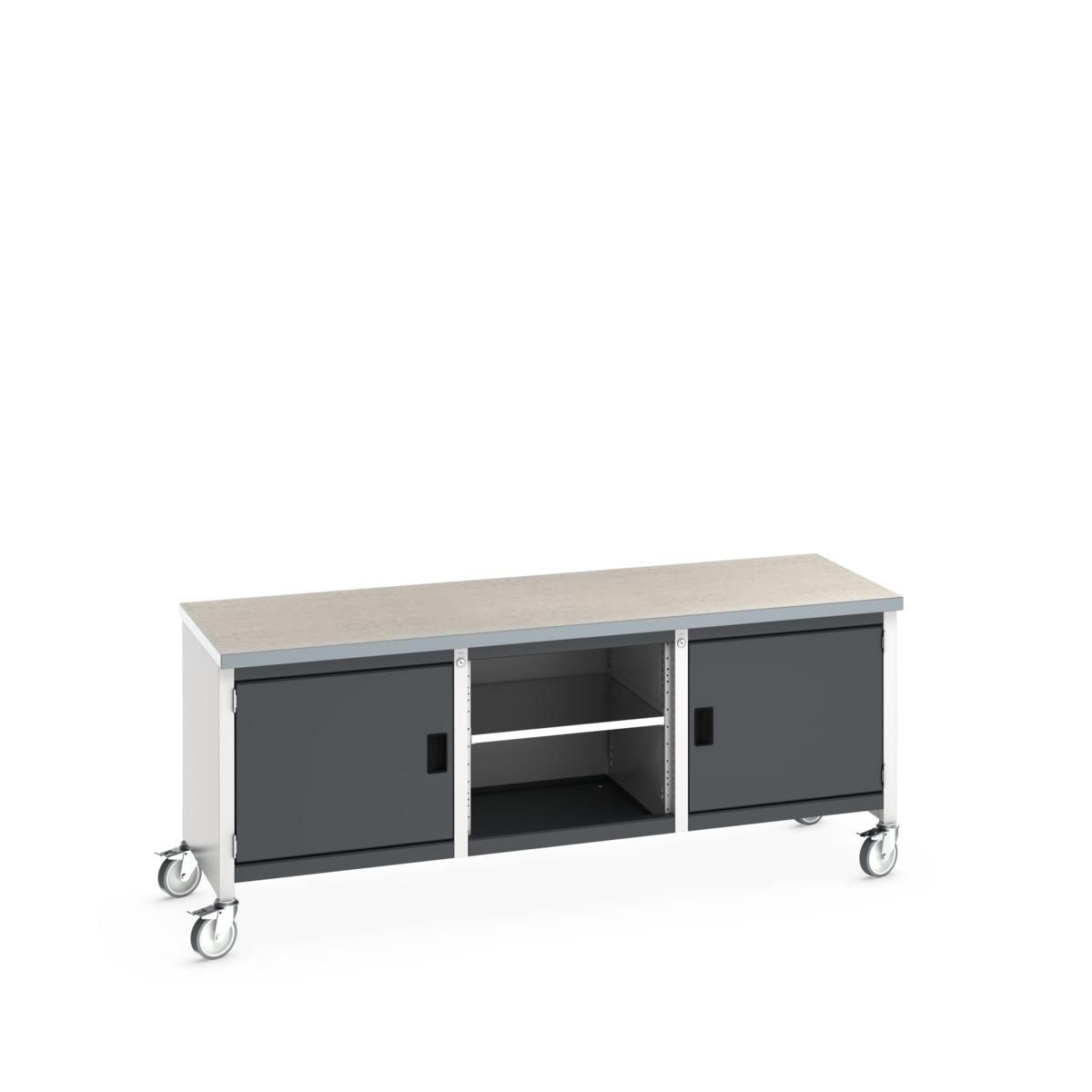 41002120. - cubio mobile storage bench (lino)