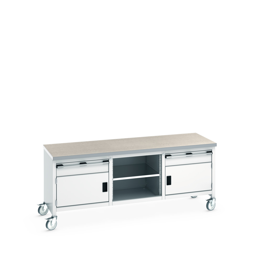 41002123.16V - cubio mobile storage bench (lino)