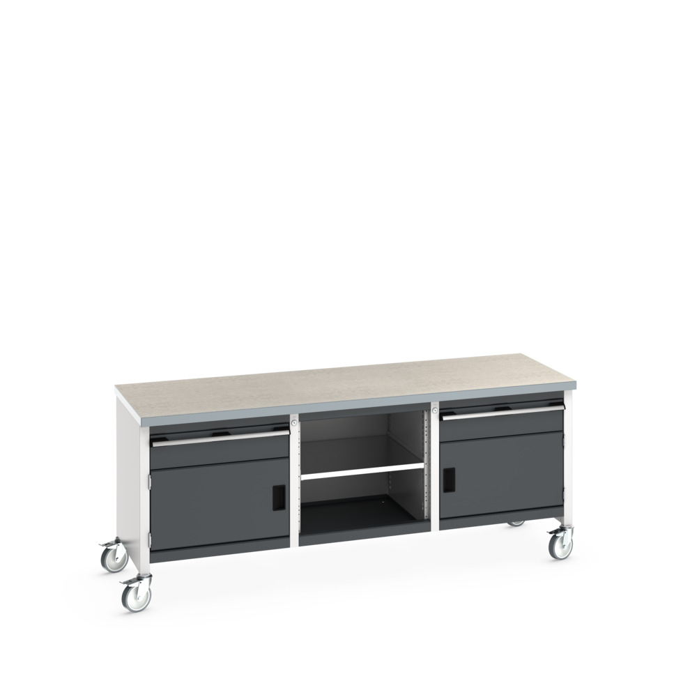 41002123. - cubio mobile storage bench (lino)