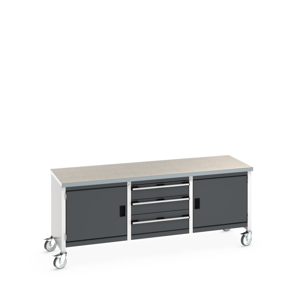 41002126.&#x20;-&#x20;cubio&#x20;mobile&#x20;storage&#x20;bench&#x20;&#x28;lino&#x29;
