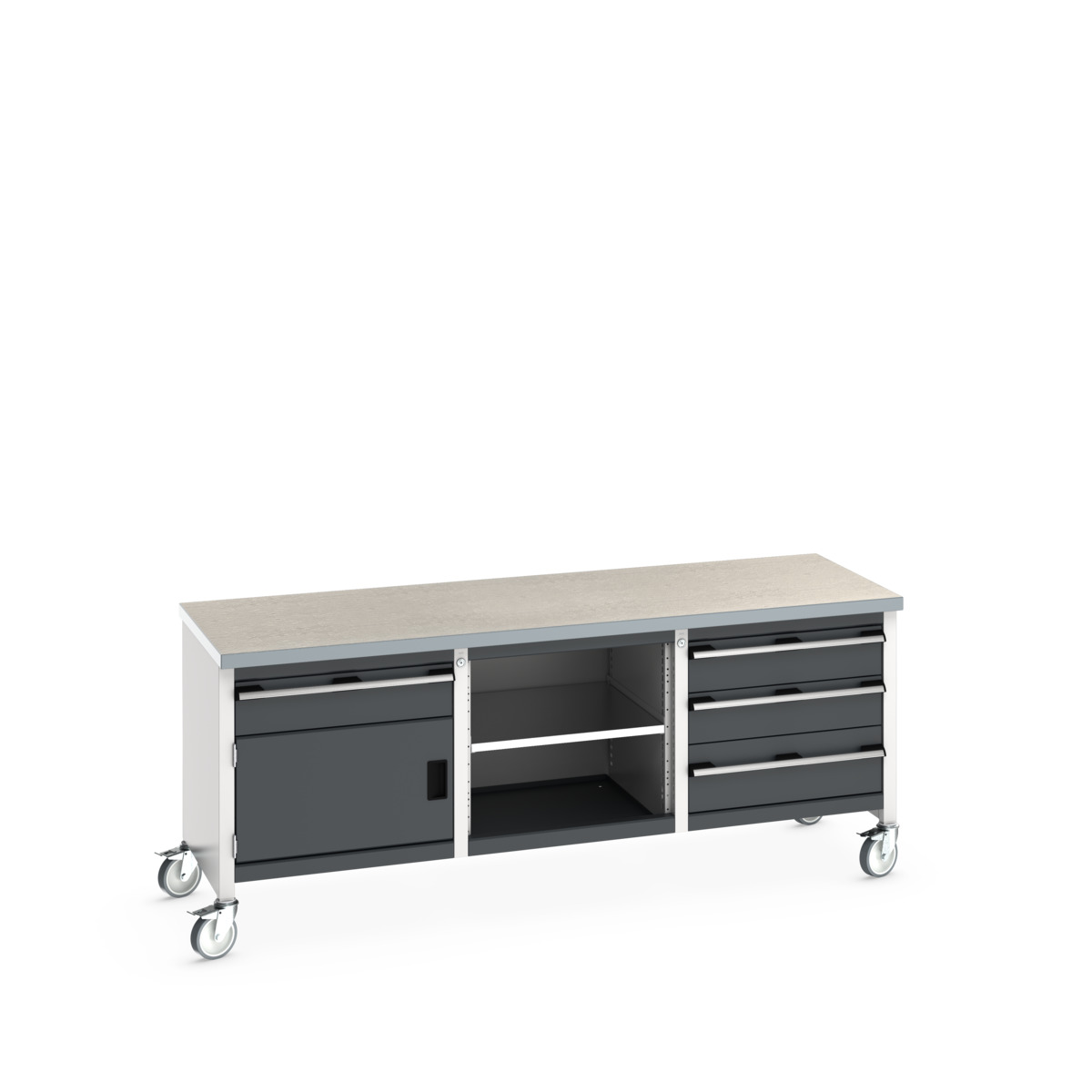 41002129. - cubio mobile storage bench (lino)
