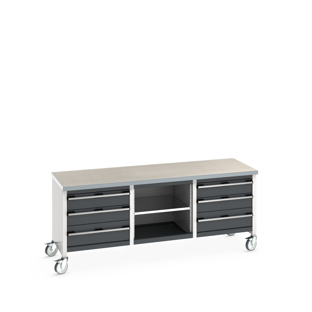 41002132. - cubio mobile storage bench (lino)