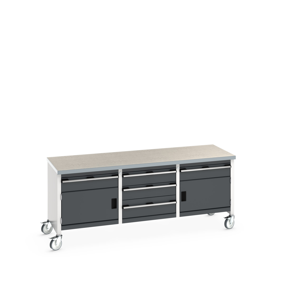 41002135. - cubio mobile storage bench (lino)