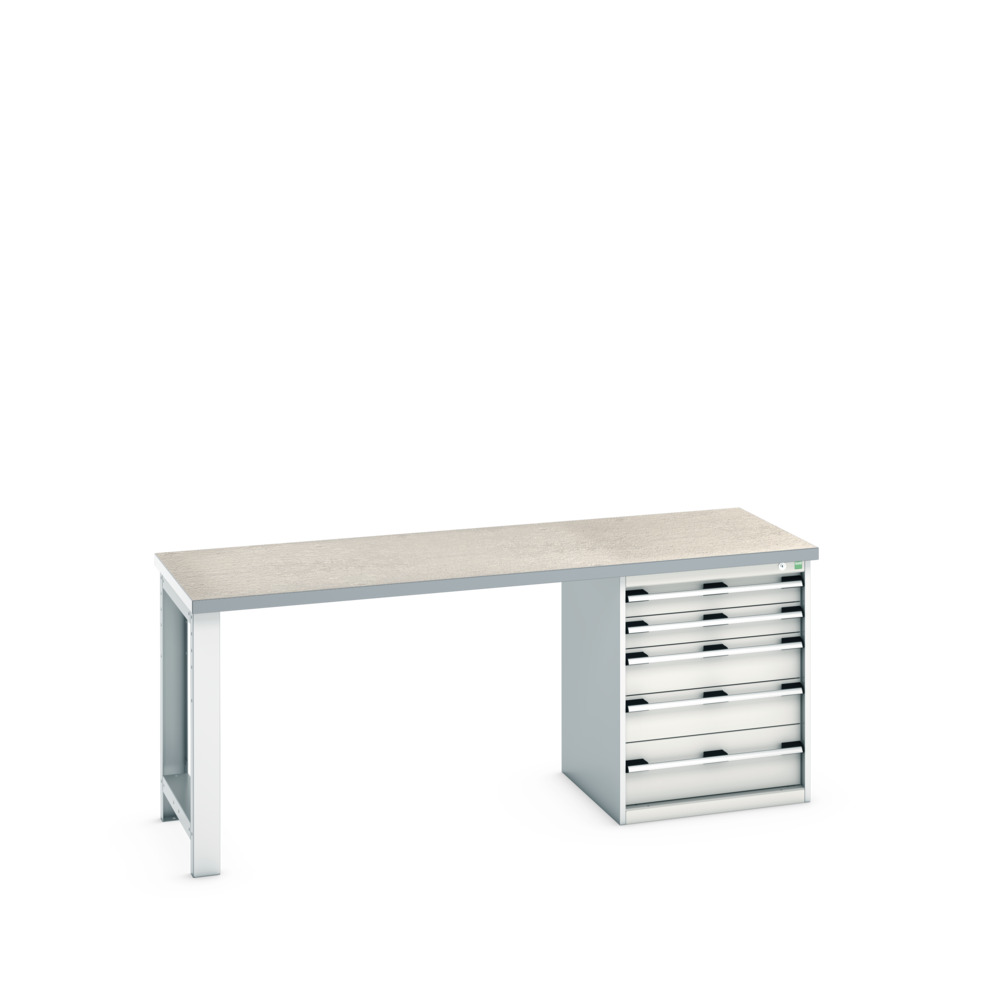 41003231.16V - cubio pedestal bench (lino)